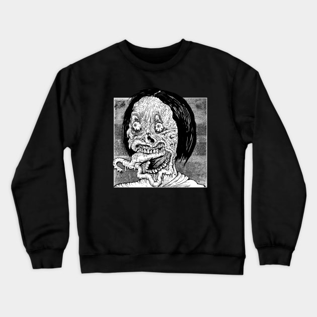 Melted Face Crewneck Sweatshirt by DeathAnarchy